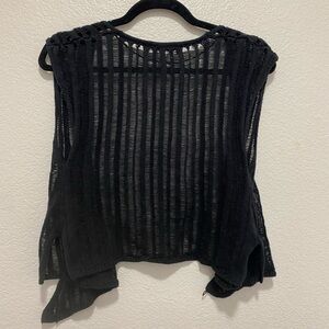 Black Knit Sleeveless vest urban outfitters